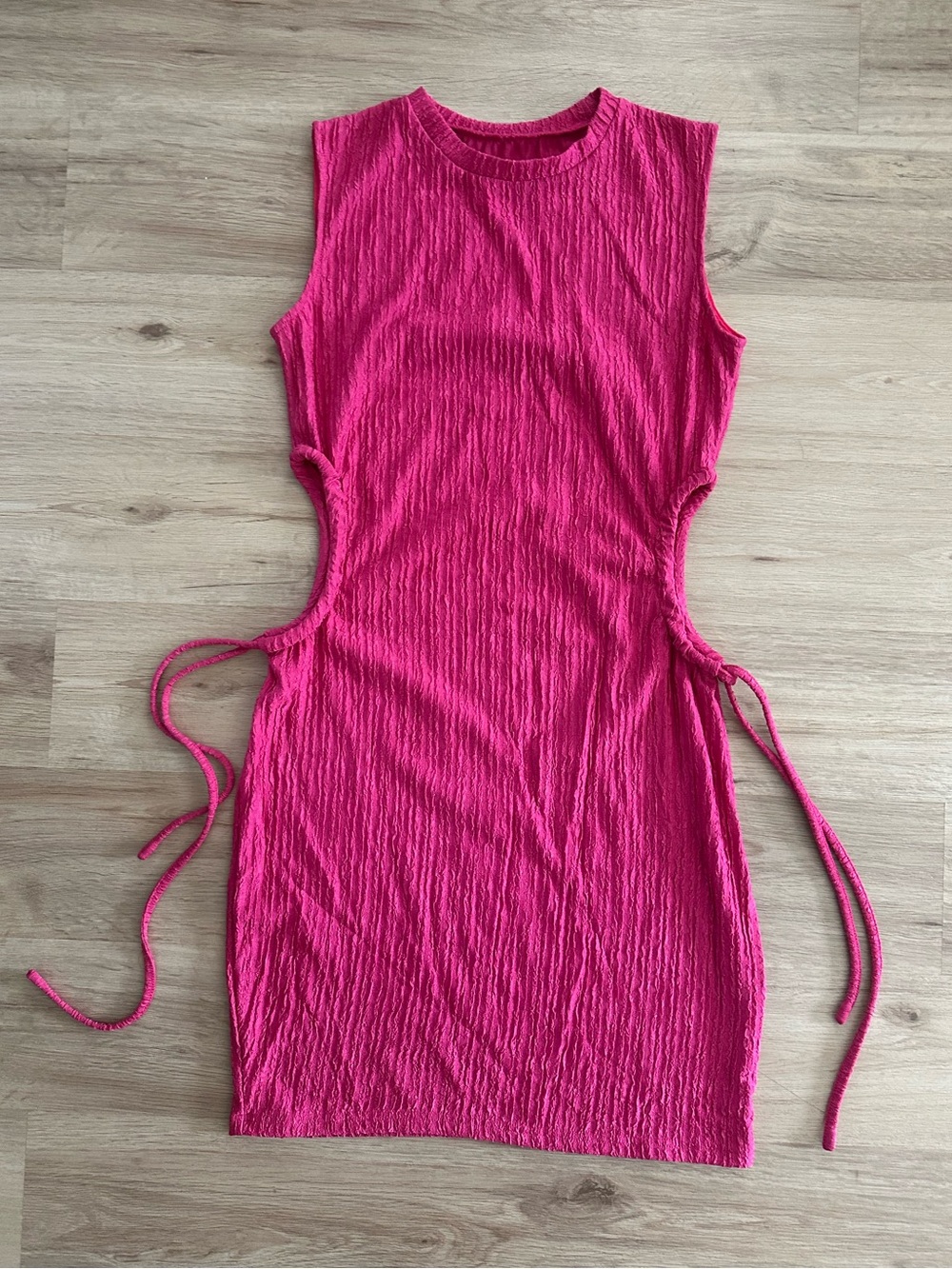 Hot pink mini dress